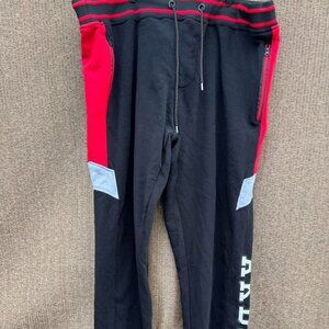 Akademiks Straight leg sweat pants with super sporty stripe sz 5xl